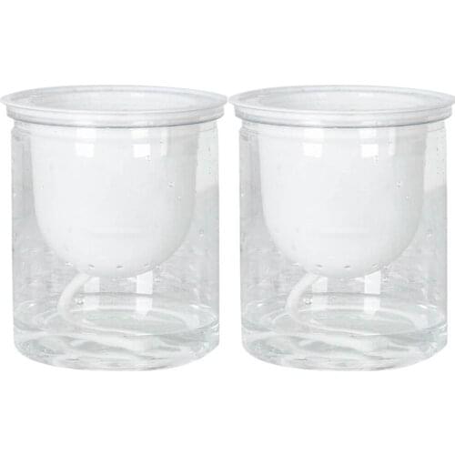 2pcs Watering Planter Transparent Self Watering Plant Flower Pot For Indoor Outdoor Plants Flowers Herbs Home Garden Decoration