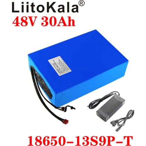 LiitoKala e-bike battery 48v 30ah li ion battery pack bike conversion kit bafang 1000w and charger