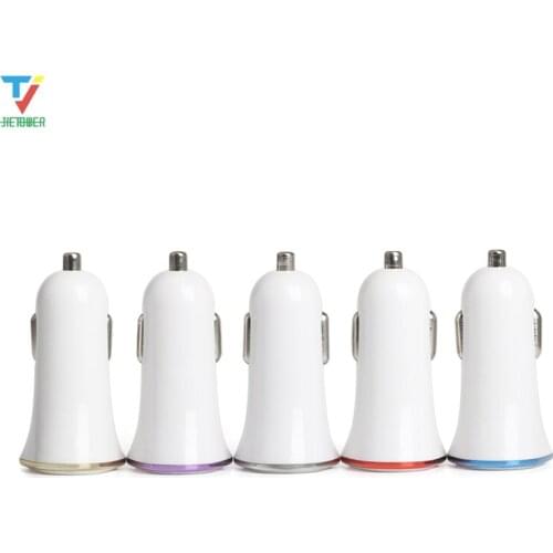 50pcs/lot Dual USB Car Charger 2USB 2A Fast Charging Adapter For Samsung Galaxy Note 5 S6 S8 Edge HTC for iphone 5 6 7 8