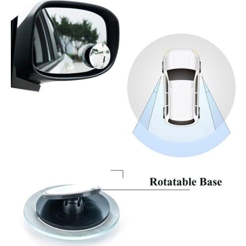 Hot Car Blind Spot Mirror 360 Degree Frameless Parking Mirror HD Round Glass Convex Wide Angle Rear View Mirrors for all Cars