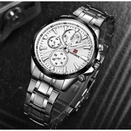 New NAVIFORCE Luxury Brand Fashion Men Quartz Watch Military Sports Man Watches Leather Wristwatch Male Clock Relogio Masculino
