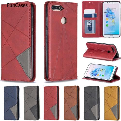 Smartphone Covers For cellular Huawei Y7 2018 Flip Cover Wallet Flip Case sFor Positivo Huawei capinha Y6 2018 Honor 7A 7C Ajax