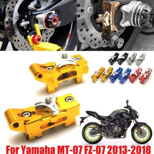 For Yamaha MT07 FZ07 MT-07 FZ-07 2013 2014 2015 2016 2017 2018 Motorcycle Rear Axle Spindle Chain Adjuster Blocks Accessories