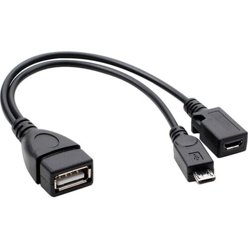 Etmakit 2 In 1 OTG Micro USB Host Power Y Splitter USB Adapter auf Micro 5 Pin Männlich Weiblich Kabel-Shopping