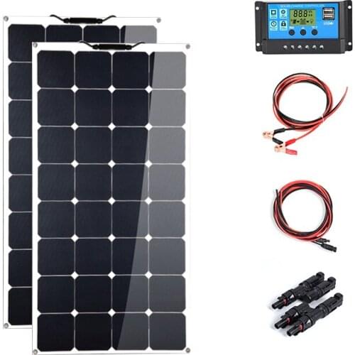 200W 24V Sunpower flexible solar panel portable power system without battery
