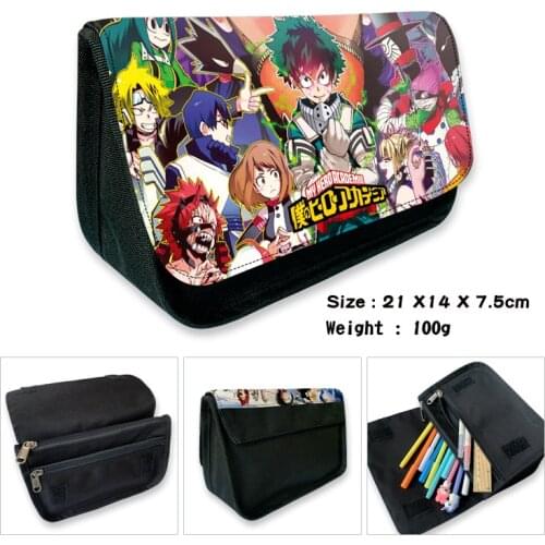 Hot Selling My Hero Academia Pencil Toys Case Large Capacity Canvas Student Creative Pen Case