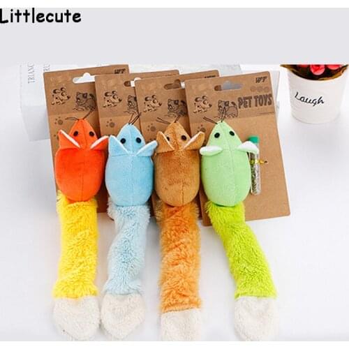 Cat Toy Mouse Interactive Pet Cats Teaser Plush Toys Long Tail Scratch Playing Training Chew Toys Catnip For Cats Kitten Mice