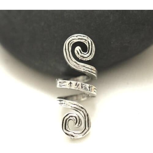 Viking Rune hair beads Viking Spiral Sneak Beaded hair loops Wicca woven hair accessories Witchcraft