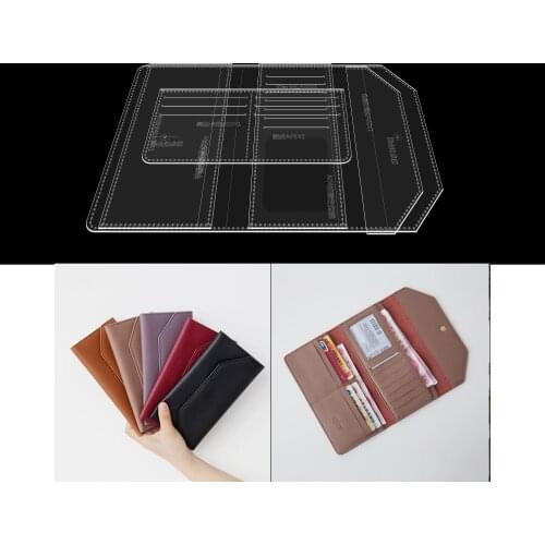 Clutch Bag Diy Handmade Leather Long Wallet Wallet Acrylic Template Leather Package Version Of The Paper Sample