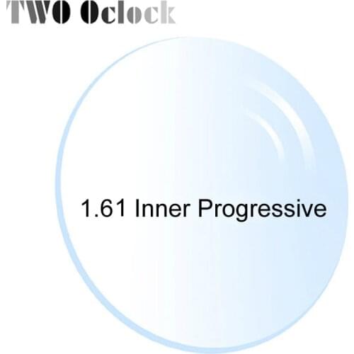 TWO Oclock 1.61 Inner Progressive Prescription Spherical HMC Resin Near Far Optical Lens Customized Myopia/Hyperopia Corrective