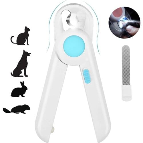 Cat Dog Nail Clippers and Trimmer With LED Light Pet Nail Cutter Machine Stainless Steel Nail Scissors Trimmer Pet Supplies