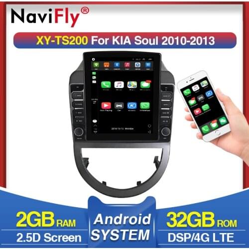 Navifly 9.7inch Tesla screen 2+32G DSP 4G LTE Android GPS Navigation Radio Stereo for KIA SOUL 2010 2011 2013 head unit BT SWC