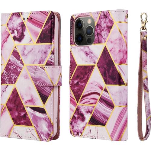 Suitable for IPhone 11/12romax 7/8plus Geometric Gilded Marble Splicing Case for IPhone XSmax XR XS X Protective Cover