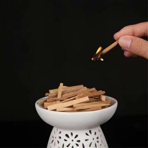 Authentic Sandalwood for Buddha Aromatherapy S Wooden Stick Incense Irregular Resin Incense 7cm Loaded Buddha Word Sandalwood