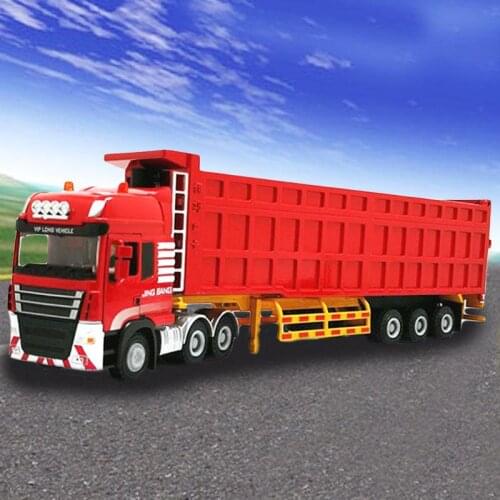 1:50 Alloy Semi-trailer Heavy Transport Truck Dump Truck Car Body Simulation Hobby Collection Detachable Toy Model