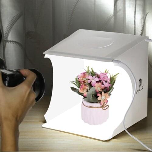 Portable Photo Studio Photography 1 2 LED Panels Folding Box Lighting Studio Shooting Tent Box Kit Diffuse Softbox Lightbox