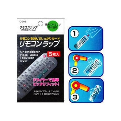 10Pcs / 2 Packs Heat Shrink Film Clear Video TV Air Condition Remote Control Protector Cover Home Waterproof Protective Case