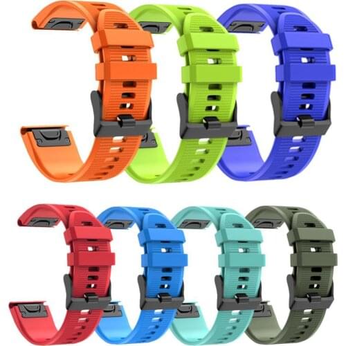 26mm Replacement Silicone Watch Strap Band for Garmin Fenix 6 Pro 5X Puls 3 HR Wearable Devices Smart Accessories