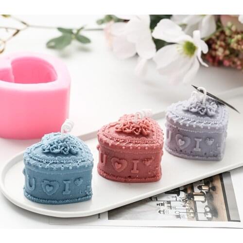 Heart candle mold Love shape silicone candle mold for Christmas Home wedding decoration