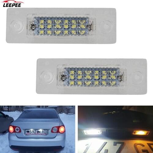 White Canbus No Error Number Plate Lamp 18 LED Car License Plate Lights 12V Super Bright