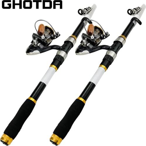 2.1-3.6m Telescopic Fishing Rod and 5.2:1/4.7:1 Gear Ratio Fishing Reel Fishing Combo