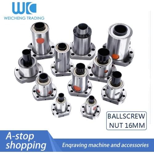 High Strength SFU1604 DFU1605 SFS1610/1620 SFE1616 Ballscrew Nut 16mm Ball Screw Carbon Steel RM1605 Nut For 1605 Nut Housing