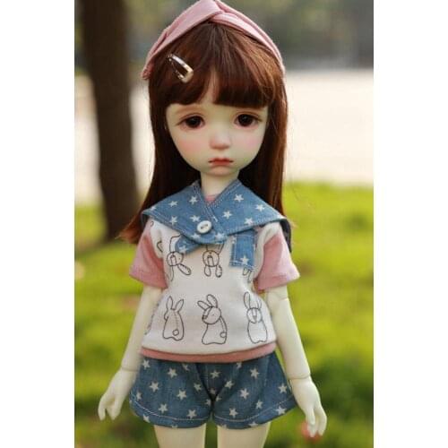 [wamami] short sleeve shorts T-skirt set For 1/6 BJD Doll Dollfie Outfits Handmade