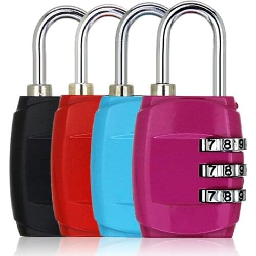 Luggage Travel Lock 3 Dial Travel Padlock Simple Door Lock Password Lock Combination for Luggage Suitcase Baggage Gym Locker
