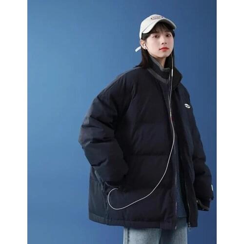 Womens Coat 2021 New Style Armband Stand Collar Thick Jacket Street Padded Loose New Outerwear Send To Overcome