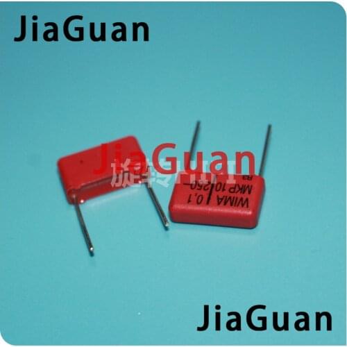 10PCS RED WIMA MKP10 100NF/250V p15mm original new MKP-10 104/250V audio 100nf film 104 PCM15 hot sale 0.1UF 250V