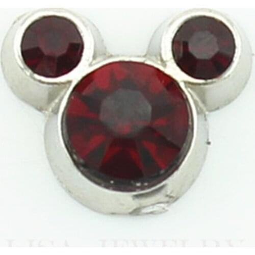 10PCS January birthstone mickey floating charm military floating charms for glass floating locket