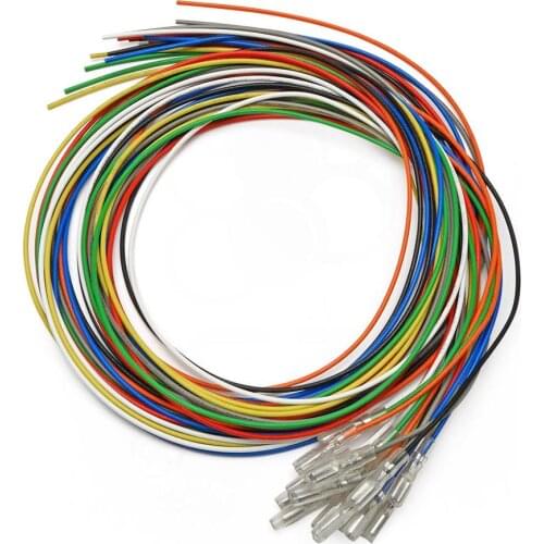 100pcs/bundle 1 Meter Length 800mm 11 color Wire With a 2.8mm Quick Connector to Button Arcade game machine cable Parts