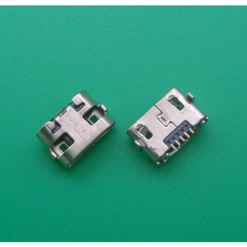 100pcs Mini micro usb charge charging port connector plug socket replacement repair parts For Alcatel U5 5044D