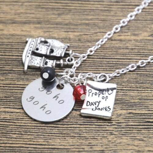 12pcs/lot Caribbean Pirates Inspired Necklace Yo Ho Yo Ho Pirate Necklace Pirate treasure Crystal
