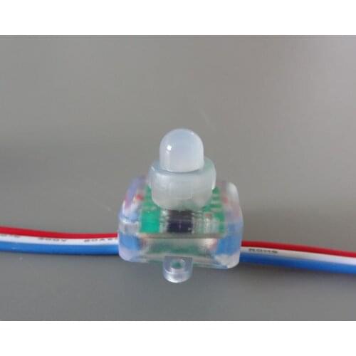 18awg 50pcs/string DC5V 12mm addressable WS2811 Square colorful wire IP68 rating led pixel for Christmas decoration