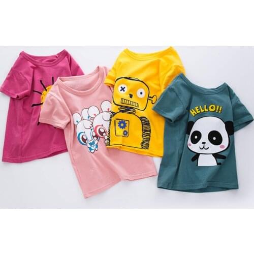 2020 Summer Boys Girls T Shirt Kids T Shirt For Boys Cotton Short Sleeves Baby Girls T Shirt Childrens Clothes 2 4 6 8 10 12 Ye