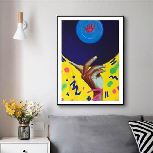 Abstract Funny Artist Figure Painting Graffiti Art Fashion Man Poster Prints Canvaspaintings on The Wall Living Room Decoration