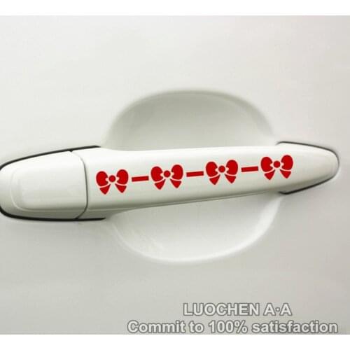 Bow-knot Cute Lovely Car Stickers Creative Decoration Decals For Rearview Mirrors Door Handle Auto Tuning Styling Vinyls D11