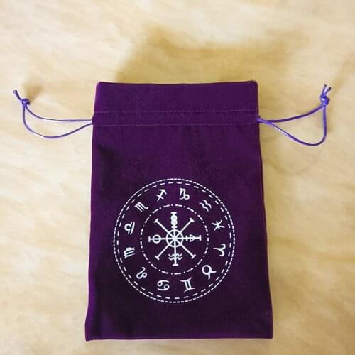 Velvet 12 Constellation Tarot Card Storage Bag Board Game Card Mini Drawstring Package Deck Board Games Tarot Cards Storage Bags