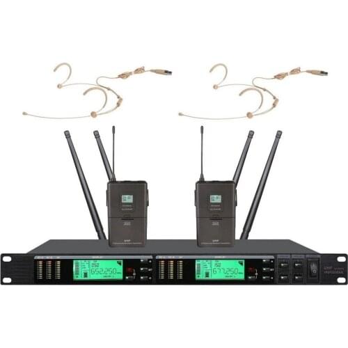 Bolymic True diversity UHF Wireless microphone system Headset Vocal microphone Professional for school,pro stage speech,wedding