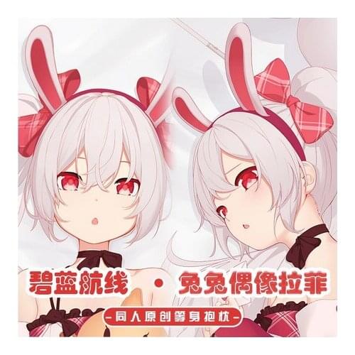 Anime Azur Lane USS Laffey Cute Rabbit Series Lolita Girl Dakimakura Hug Body Pillow Case Cushion Cover Otaku Bedding Decor