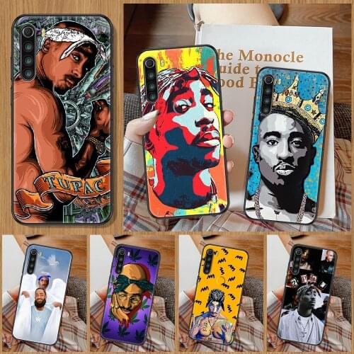 Rapper 2pac singer Phone Case For Xiaomi Redmi Note 7 8 9 10 7A 8T 9A 9T 9S 10S Pro black art shell pretty prime tpu coque