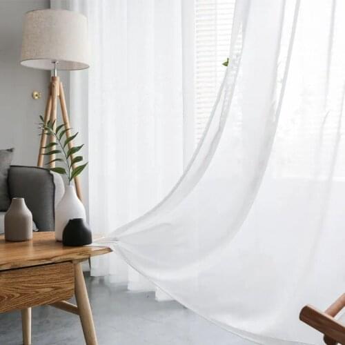 Pure White Tulle Curtains, Curtains For Bedroom,Window Decoration, Modern Organza Tulle, Translucent White Curtains,High Quality