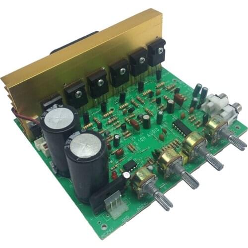 DX-2.1 Audio Power Amplifier Board 3X80W High-Power 2.1 Subwoofer Power Amplifier Board with Cooling Fan