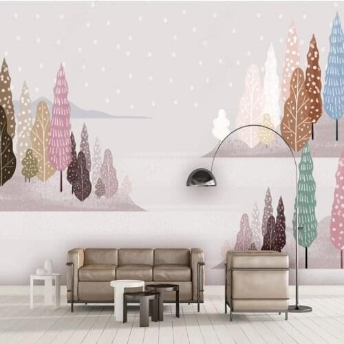 Custom Photo Wallpaper 3D Hand Painted Abstract Tree Landscape Mural Living Room TV Bedroom Home Decor Papel De Parede Wallpaper