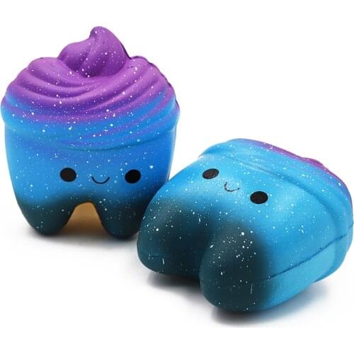 Relieve Stress Toy Silicone Squeeze Toy 3D Simulation Tooth Doll Starry Tooth Relieve Pressure Toy as Dentist gift 3 Colors