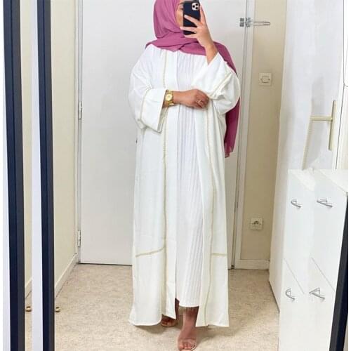 Kaftan Dubai Abaya Kimono Cardigan Muslim Hijab Dress Turkey African Dresses For Women Caftan Robe Longue Femme Islam Clothing