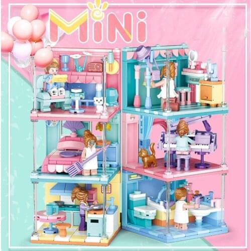 Hand-made Series Assembling And Inserting Girls Building Blocks Playing House Building Blocks Childrens Educational Toys