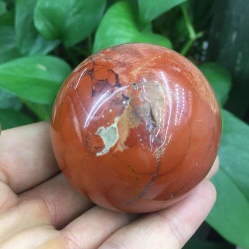 Beautiful natural red jasper polished crystal ball natural crystal reiki healing 50MM
