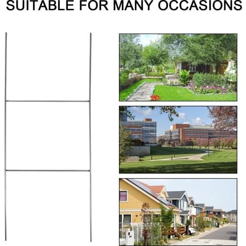 Sturdy Double H Frame Metal Decorative Stakes 24 Inch Yard Sign Holder Fit 4/5mm Corrugated Signs Panel Ship Same Day